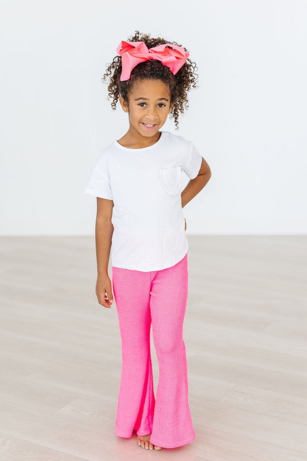 neon-pink-scrunchy-bells Mila & Rose at Sophia's Style-Neon Pink Scrunchy Bells-6-12M-Scrunchy Bells-1
